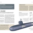 U-Boote mit Dampfturbine. Scorpène-Klasse. Brennstoffzellen. Illustration eines modernen U-Boots im Querschnitt.