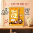 Buch "Nuno Nasenbär" von Ingolf Lück, Thema: Selbstakzeptanz & Freundschaft, empfohlen ab 4 Jahren, humorvoll und tiefgründig.