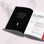 Links: "Tahdig ist ein Symbol für Wärme, Sonne und Lebensfreude." Rechts: Rezept für Tahdig. Elegante Buchgestaltung.