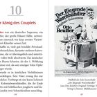 Seite 44: Titel "Der König des Couplets". Text über Otto Reutter, seinen Erfolg und Hintergrund.   
Seite 45: Titelbild mit Otto Reutter als "fliegender Warenhändler".