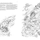 "Das Buschwindröschen-elfchen" ist ein Märchen mit Illustrationen von tanzenden Elfen, Blumen, Vögeln und einem Schmetterling.