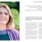 VORWORT SARAH WIENER  
Eine der eindrucksvollsten und glücklichsten Erinnerungen meiner Kindheit führt mich zurück an die Rudolf Steiner-Schule in Wien-Mauer.

Links ist eine lächelnde Frau vor grünen Hintergrund. Rechts ein langer Text.