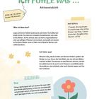 **ICH FÜHLE WAS ...**  
Aktionstablett  
Alter: ab 1.5 Jahren  
Dauer: 15 Minuten  
Material: Tablett, Blumenköpfe, Becher, Löffel  
Bild zeigt eine Blume in grünem Topf.