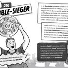 Flo, der Double-Sieger. 2024 gewann Florian Wirtz mit Bayer Leverkusen das Double. Illustration mit Pokal.