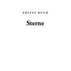 Text: "ERSTES BUCH Sterne". Weißer Hintergrund, minimalistisch gestaltet.