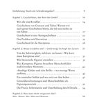 Inhaltsverzeichnis mit Kapiteln zu Erzählthemen und Kurzprosa. Erste Kapitelüberschrift: "Einführung: Noch ein Schreibratgeber?"