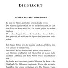 Kapitel 4: Die Flucht. Weißer Schnee, rotes Blut. Text beschreibt einen harten Winter und den Vormarsch der Roten Armee 1945.