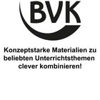 Logo "BVK" mit Text: Konzeptstarke Materialien zu beliebten Unterrichtsthemen clever kombinieren!