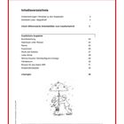 Text: "das steckt drin", "Inhaltsverzeichnis", diverse Themen und Seitenzahlen. Illustration: Zwei Kinder unter einem Regenschirm.