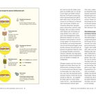 „Wie aus einem Burger Energie für unseren Stoffwechsel wird.“ Zwei Illustrationen mit Burgern symbolisieren Energieaufnahme und -abgabe.