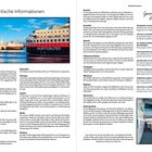 "Praktische Informationen" und "Soundtrack für die Reise" sind hervorgehobene Titel. Zwei Bilder zeigen Schiffe und Deckdetails.