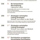 Zahlen 194, 216, 250, 268, 302; Überschriften auf Deutsch und Englisch; kurze Erklärungen; IKEA, Strategien, Partizipation.