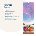 Rentner-Planer 2027: 3-spaltig, Textbotschaften, Mondphasen, Feiertage (D, A, CH), Schulferien (D), Vorschau 2028.