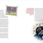 Text: „Soziale Medien“, „Ohne die Sozialen Medien, insbesondere Twitter, hätte ich den Shop und die weltweite Kundschaft, die ich jetzt habe, nicht. Es ist unerlässlich.“ Oben links: Bild von einem USA '94 World Cup-Poster. Unten rechts: Bild eines Fußballes mit USA 94-Design.