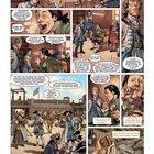 Comic mit Dialogen über Indianerfreunde, Gefangennahme, Tapferkeit, französische Offiziere, Krieger und exotische Speisen.