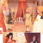 Text: „Majestät, es ist Zeit.“  
Eine Szene in einem prächtigen Palast mit Menschen in barocker Kleidung. Ein Vorhang im Hintergrund.