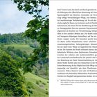 Rechter Text: Diskrepanz der öffentlichen Bewertung der Natur im Spannungsfeld von Messiness und Neatness. Links: Landschaft mit grünen Hügeln und Bäumen.