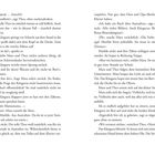 Seiten 22 und 23 eines Buches mit einer Geschichte. Dialoge zwischen Mara, Theo und einem Känguru. Mara und Theo verstecken sich und sprechen mit dem Känguru.