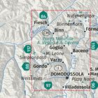 Karte: Orte wie Fiesch, Formazza und Domodossola, Straßen mit Nummern, Parco Naturale A. Veglia e A. Devero.