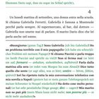 Seite zeigt Text auf Italienisch und Deutsch. Geschichte über Gabriella, die immer redet. Ihr Papagei Puccini spricht zu viel.