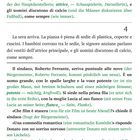 (Text in Schwarz und Grün, italienische Passagen mit deutscher Übersetzung. Text über Unterhaltung, Film und Bürgermeister.)