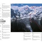 Jahr für Jahr (Chronologie). Links historische Ereignisse ab 1741 bis 1853. Rechts ein verschneites Bergpanorama mit rot markierter Route.