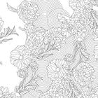 Eine aufwendige Illustration mit konzentrischen Kreisen und detaillierten Blumenelementen.