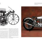 "VORWORT", Text links, beschreibt Motorräder, Pioniere der Branche. Links altes, rechts modernes Motorrad abgebildet.