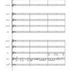 Notenblatt mit Titel "2. Chorus", Anweisung "Allegro" und Text "Serve the Lord with glad". Enthält Notenzeilen für Instrumente und Stimmen.