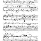 Partitur mit musikalischen Anweisungen wie "en dehors" und "p subito". Enthält Notationen für ein Klavierstück.