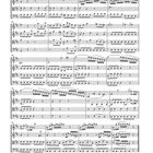 Notenseite mit musikalischen Notationen auf fünf Notensystemen.