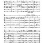 Notenblatt für eine musikalische Komposition mit mehreren Instrumentenlinien und dynamischen Anweisungen.