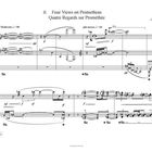 II. Four Views on Prometheus, Quatre Regards sur Prométhée, Gabriel Isnasci (2023). Es handelt sich um Notenblätter.