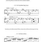 Text: "Das Ei fiel aber nicht in das Meer...in Flammen aufgehen." "10. Die Fischerhütte fängt Feuer" "11. Die Meereswellen". Zweimal Noten.