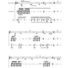"This is the wind: (2) Chaff" oben, musikalische Notationen und Anweisungen für Tenorsaxophon, E-Gitarre und Cello.