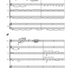 Notenblatt mit Instrumenten-Anweisungen: Klarinette, Fagott und Akkordeon. Dynamikanweisungen wie "p" und "f".