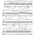 Notenblatt mit Titel "Balada / Ballad / Ballade", beginnt mit "Con moto". Mehrere Systeme mit komplexen Notenfolgen.