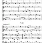 "Duett 5" und "Duett 6" sind Noten mit den Anweisungen "Grazioso" und "Allegretto".