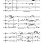 Notenblatt mit Bezeichnungen für vier Violinen: "Vla I-IV" und musikalische Anweisungen wie "cres.", "dim.", "ritenuto".