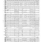 Notenblatt mit verschiedenen Instrumentenlinien. Enthält musikalische Notation für ein Orchesterensemble.