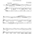 Notenblatt: "Valse sentimentale (op. 51 Nr. 6)" von P. Tschaikowsky, für Violoncello und Klavier, arrangiert von Francis Gouton.