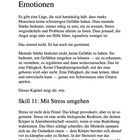 Kapitel 2: Mentale Stärke & Emotionen. Skill 11: Mit Stress umgehen. Text über die richtige Einschätzung und Bewältigung von Stress.