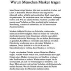 2. Warum Menschen Masken tragen. Menschen tragen oft Masken, um Inneres zu verbergen, Rollen zu spielen und Konflikte zu vermeiden.