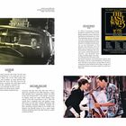 Links: "Scorsese, Between Harrison and the Stones". Mitte: Schwarz-weiß-Foto von zwei Männern in einem Taxi. Rechts oben: "THE LAST WALTZ 1978". Unten: Farbfoto von zwei Musikern.