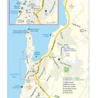 Karte von Lüderitz mit Straßen wie Bahnhof Street, Sehenswürdigkeiten und Orten wie dem Lüderitz Museum und Shark Island.