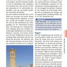 Ausflüge in die Umgebung von Buchara. Chor Bakr. Text über die historische Stätte und Friedhof. Bild zeigt ein Minarett.