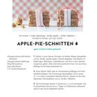 "APPLE-PIE-SCHNITTEN ganz einfach selbst gemacht." Rezept: Zutaten und Schritte für Apfel-Pie-Schnitten. 