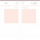 17 und 18 September, Montag, mit Checklisten, Linien für Notizen und Wetter-Symbolen.