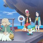 Eine Illustration zeigt eine Gruppe auf einem Schiff. Links ein alter Mann, rechts zwei Jugendliche und Cartoon-Tiere. Meer im Hintergrund.