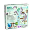 „Auf die Plätze, Apfel, los!“ auf Schachtel. Kooperatives Kinderspiel mit Schnecken-Motiven und einem Apfel. Ab 5 Jahren.